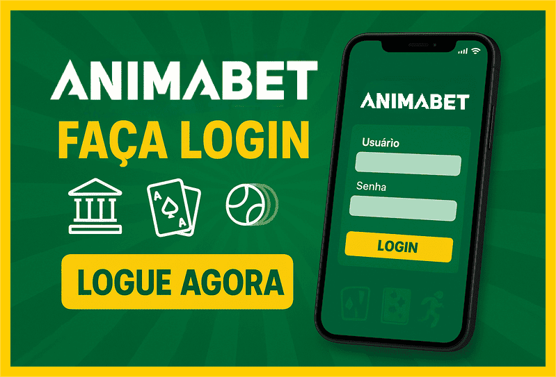 Imagem destacando login seguro na ANIMABET para novos usuários